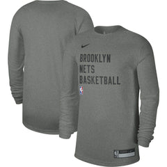 Brooklyn Nets Unisex 2023/24 Legend On-Court Practice Long Sleeve T-Shirt Heather Gray