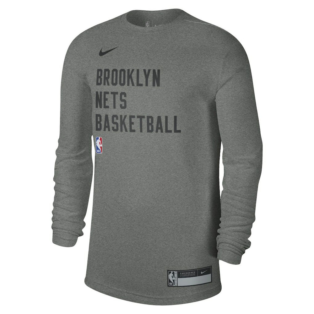 Brooklyn Nets Unisex 2023/24 Legend On-Court Practice Long Sleeve T-Shirt Heather Gray