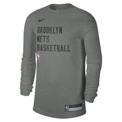 Brooklyn Nets Unisex 2023/24 Legend On-Court Practice Long Sleeve T-Shirt Heather Gray