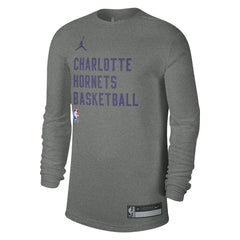 Charlotte Hornets Jordan Brand Unisex 2023/24 Legend On-Court Practice Long Sleeve T-Shirt Heather Gray