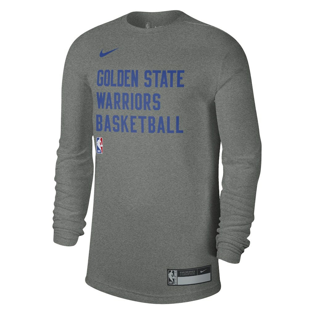 Golden State Warriors Unisex 2023/24 Legend On-Court Practice Long Sleeve T-Shirt Heather Gray