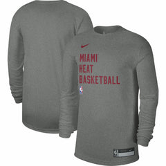 Miami Heat Unisex 2023/24 Legend On-Court Practice Long Sleeve T-Shirt Heather Gray