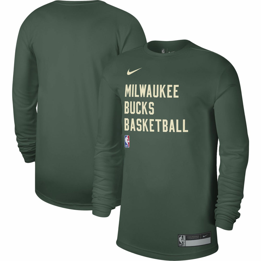 Milwaukee Bucks Unisex 2023/24 Legend On-Court Practice Long Sleeve T-Shirt Hunter Green