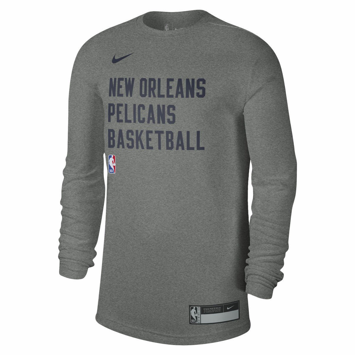 New Orleans Pelicans Unisex 2023/24 Legend On-Court Practice Long Sleeve T-Shirt Heather Gray