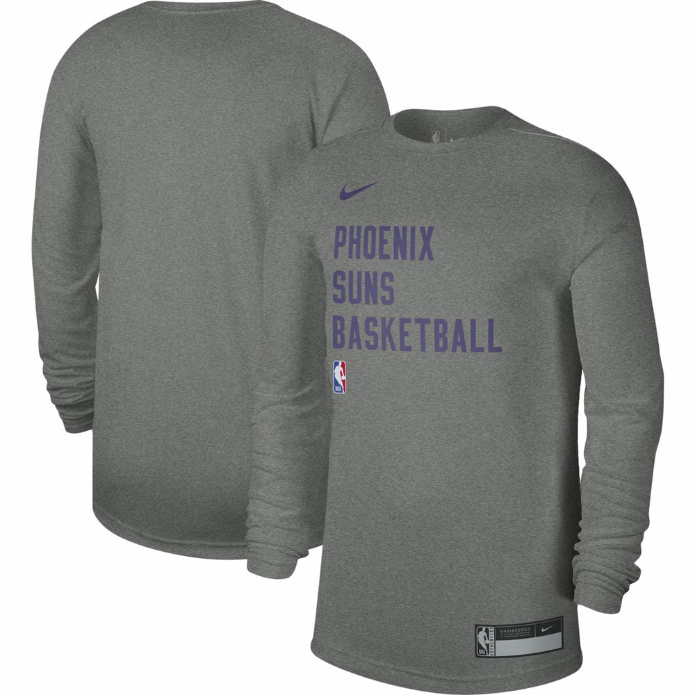 Phoenix Suns Unisex 2023/24 Legend On-Court Practice Long Sleeve T-Shirt Heather Gray