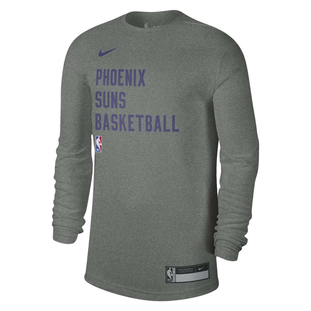 Phoenix Suns Unisex 2023/24 Legend On-Court Practice Long Sleeve T-Shirt Heather Gray