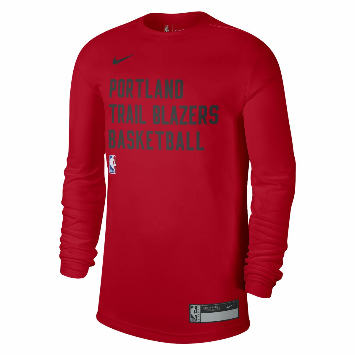 Portland Trail Blazers Unisex 2023/24 Legend On-Court Practice Long Sleeve T-Shirt Red