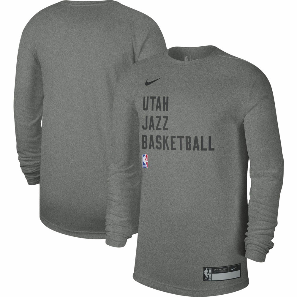 Utah Jazz Unisex 2023/24 Legend On-Court Practice Long Sleeve T-Shirt Heather Gray