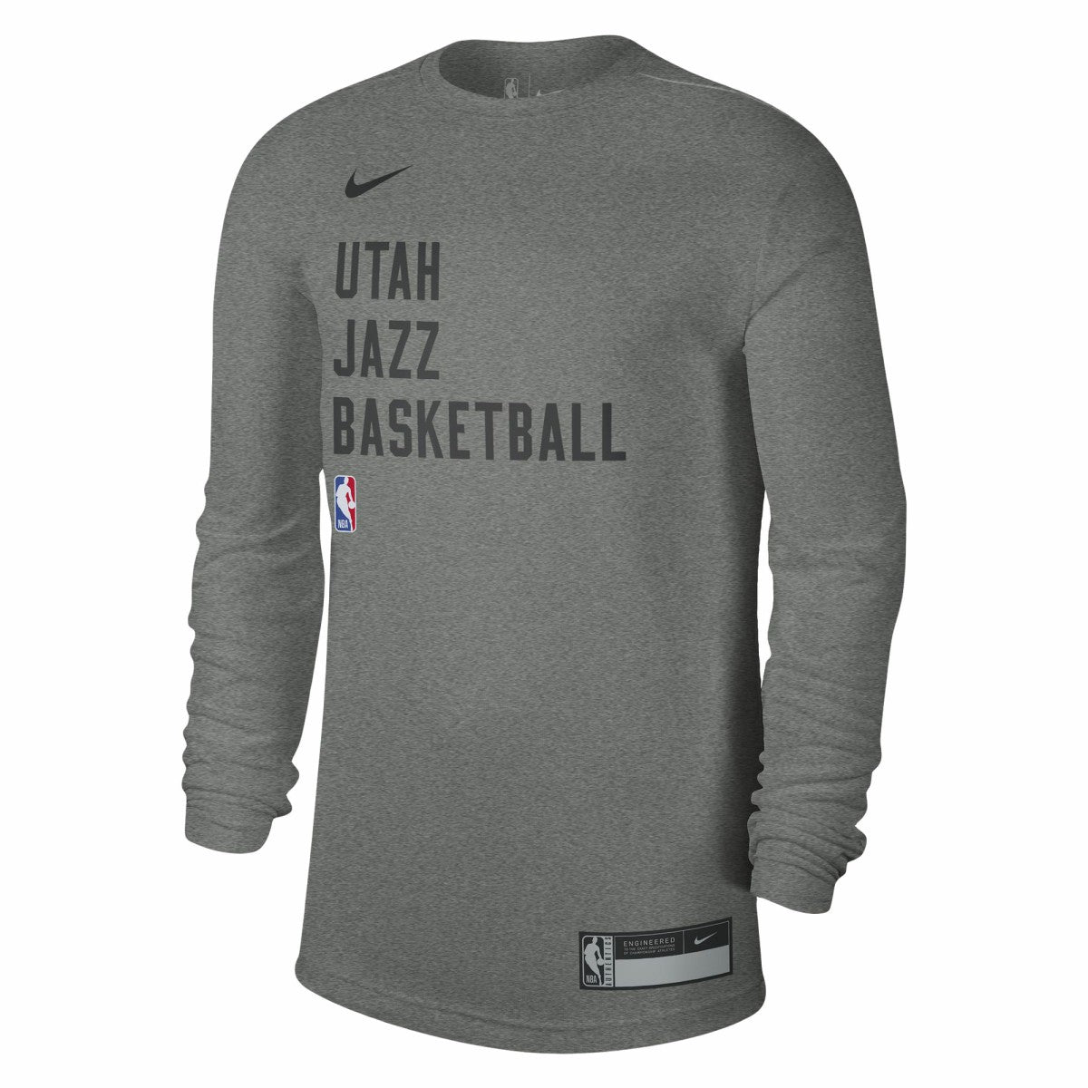 Utah Jazz Unisex 2023/24 Legend On-Court Practice Long Sleeve T-Shirt Heather Gray