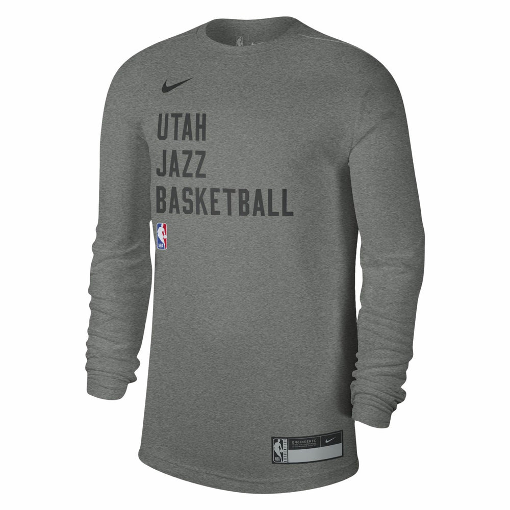 Utah Jazz Unisex 2023/24 Legend On-Court Practice Long Sleeve T-Shirt Heather Gray