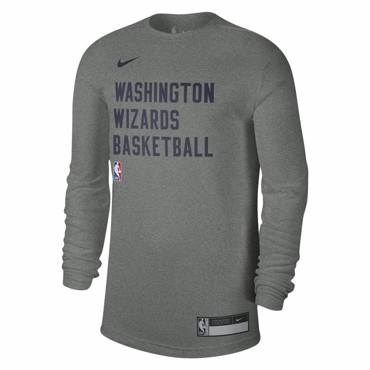 Washington Wizards Unisex 2023/24 Legend On-Court Practice Long Sleeve T-Shirt Heather Gray