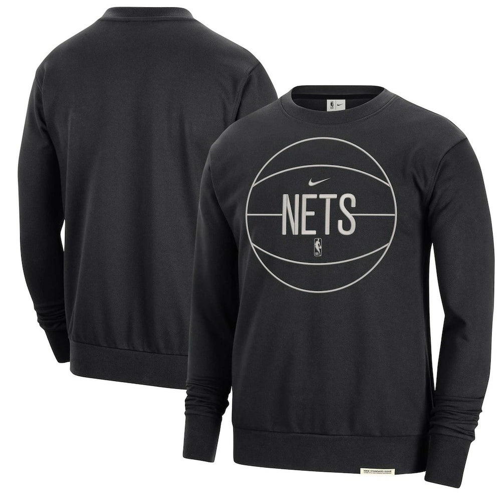 Brooklyn Nets 2023/24 Authentic Standard Issue Travel Performance Pullover Sweatshirt Black