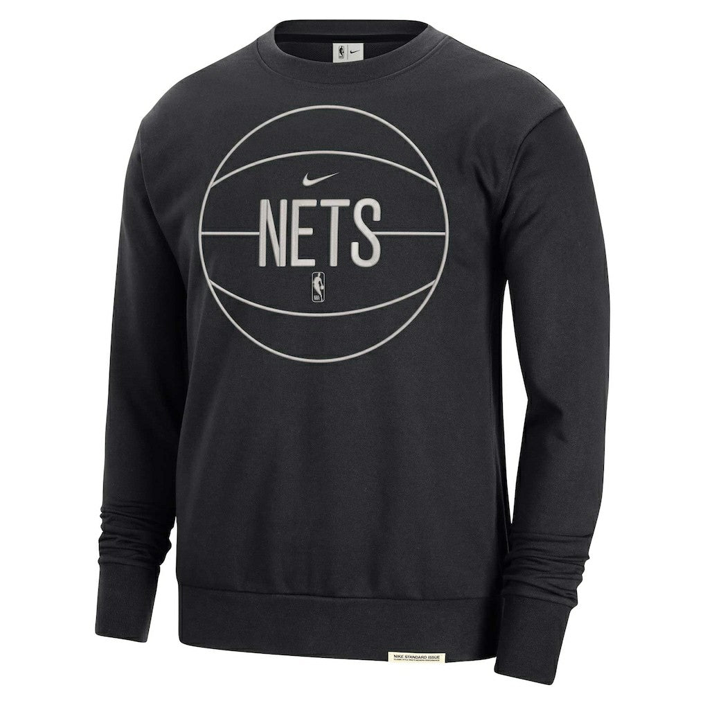 Brooklyn Nets 2023/24 Authentic Standard Issue Travel Performance Pullover Sweatshirt Black