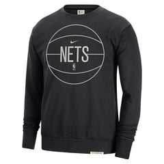 Brooklyn Nets 2023/24 Authentic Standard Issue Travel Performance Pullover Sweatshirt Black