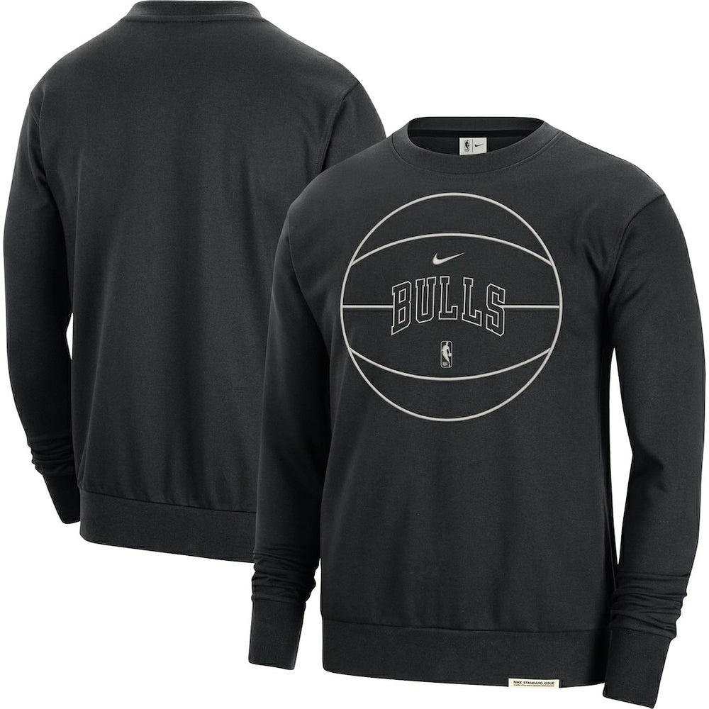 Chicago Bulls 2023/24 Authentic Standard Issue Travel Performance Pullover Sweatshirt Black