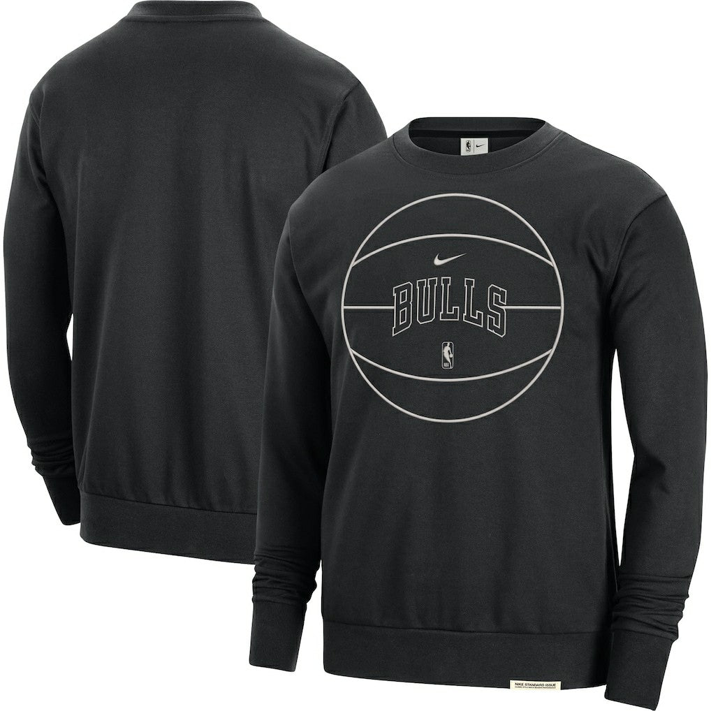 Chicago Bulls 2023/24 Authentic Standard Issue Travel Performance Pullover Sweatshirt Black