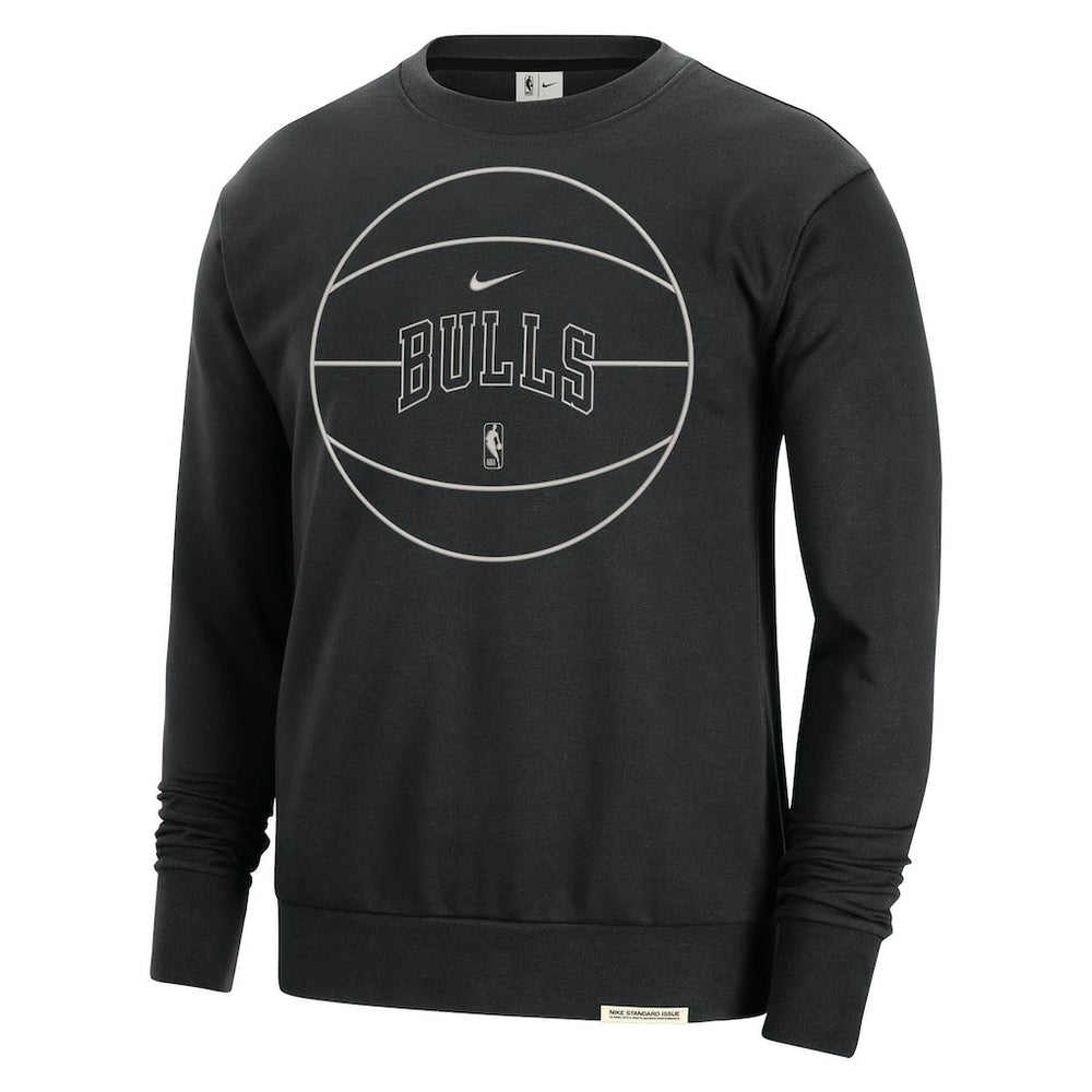 Chicago Bulls 2023/24 Authentic Standard Issue Travel Performance Pullover Sweatshirt Black