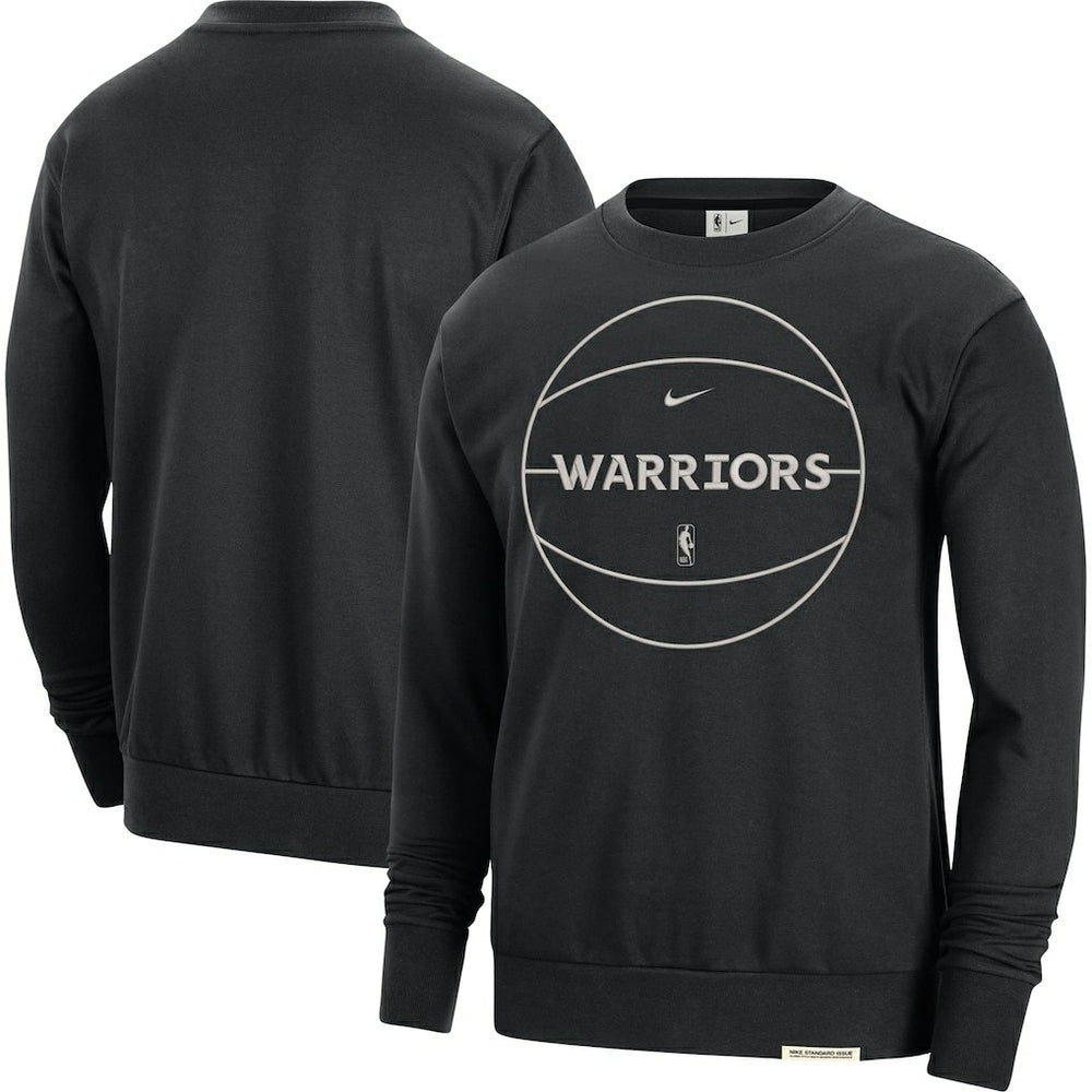 Golden State Warriors 2023/24 Authentic Standard Issue Travel Performance Pullover Sweatshirt Black