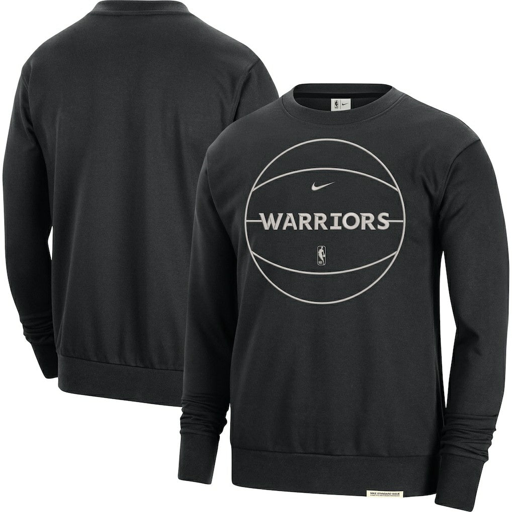 Golden State Warriors 2023/24 Authentic Standard Issue Travel Performance Pullover Sweatshirt Black