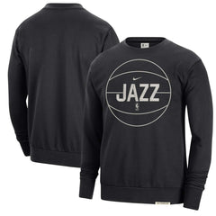 Utah Jazz 2023/24 Authentic Standard Issue Travel Performance Pullover Sweatshirt Black