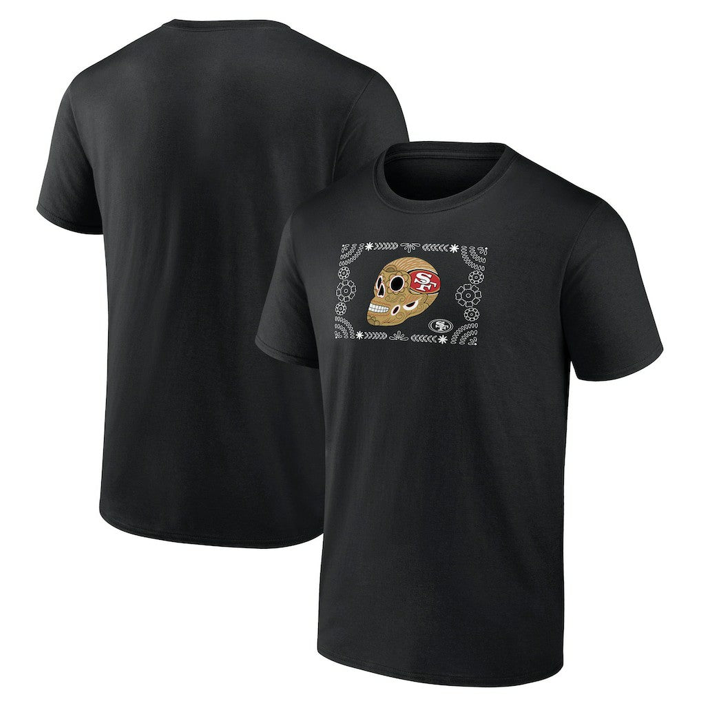 San Francisco 49ers Sugar Skull T-Shirt Black