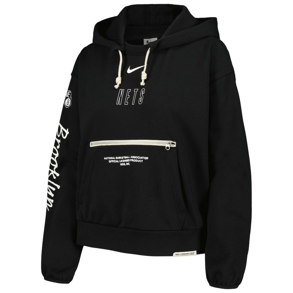 Brooklyn Nets Women's Courtside Standard Issue Performance Pullover Hoodie Black