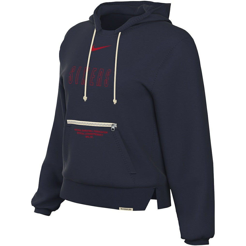 Philadelphia 76ers Women's Courtside Standard Issue Performance Pullover Hoodie Navy