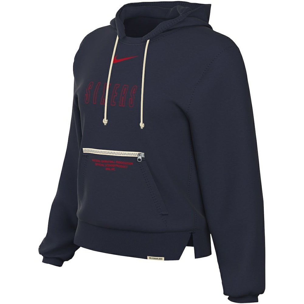 Philadelphia 76ers Women's Courtside Standard Issue Performance Pullover Hoodie Navy