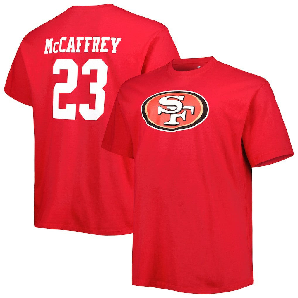 Christian McCaffrey San Francisco 49ers Big & Tall Player Name & Number T-Shirt Scarlet