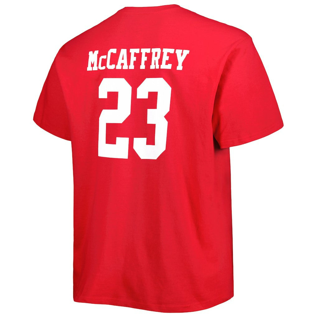 Christian McCaffrey San Francisco 49ers Big & Tall Player Name & Number T-Shirt Scarlet