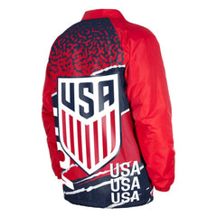 USMNT 5th & Ocean by New Era Throwback Coaches Raglan Full-Snap Jacket Navy