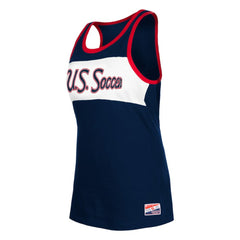 USWNT 5th & Ocean by New Era Women's Throwback Jersey Racer Tank Top Navy sale