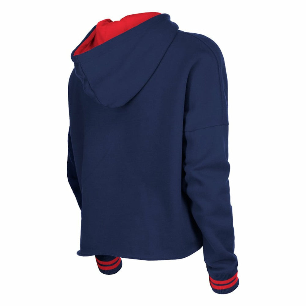 USWNT 5th & Ocean by New Era Women's Athleisure Cropped Fleece Pullover Hoodie Navy shop