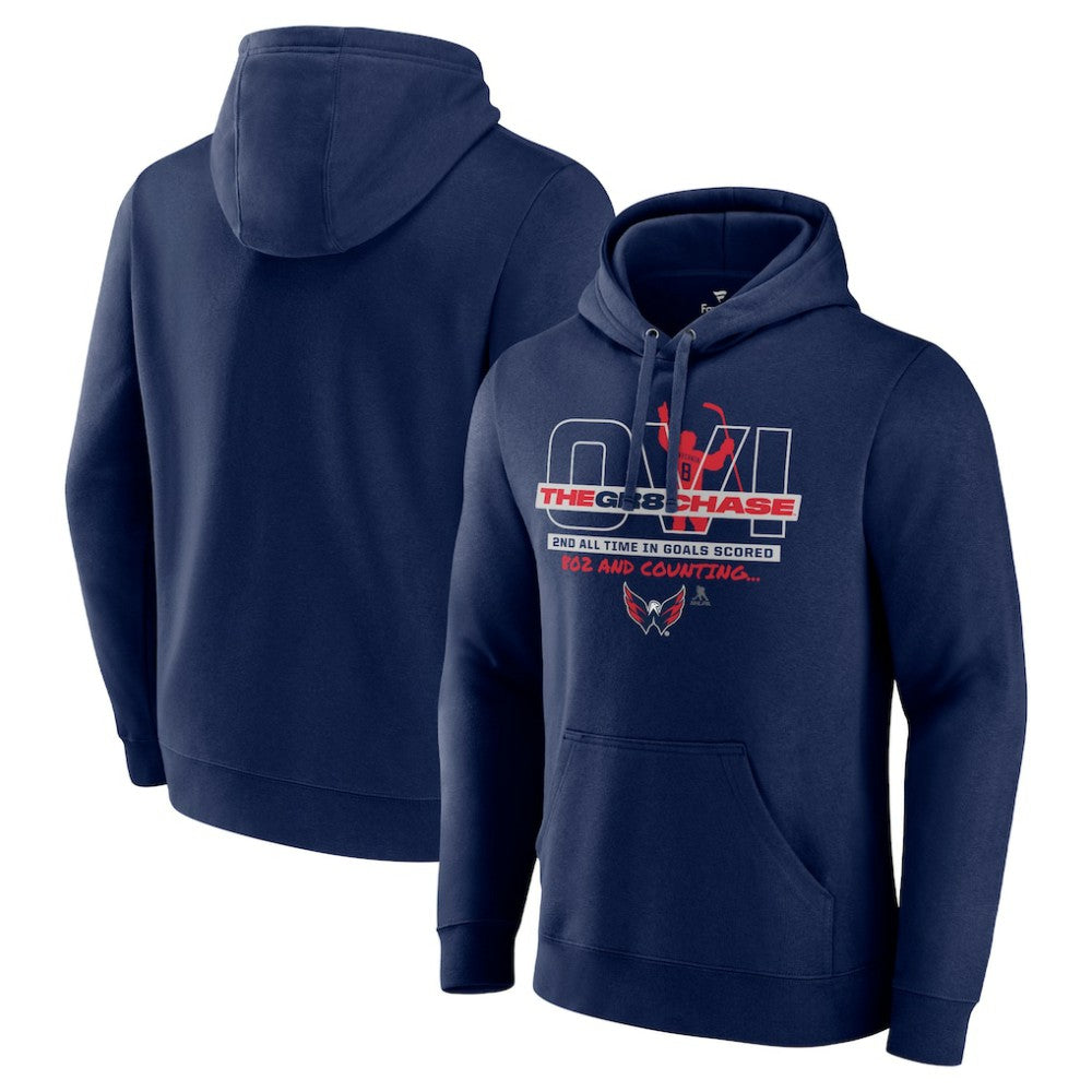 NHL Alexander Ovechkin Washington Capitals GR8 Chase Pullover Hoodie - Navy