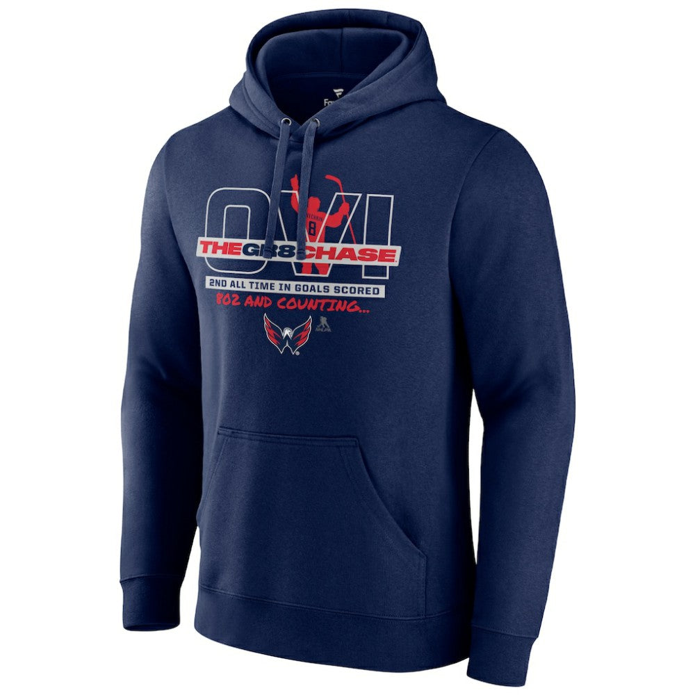 NHL Alexander Ovechkin Washington Capitals GR8 Chase Pullover Hoodie - Navy