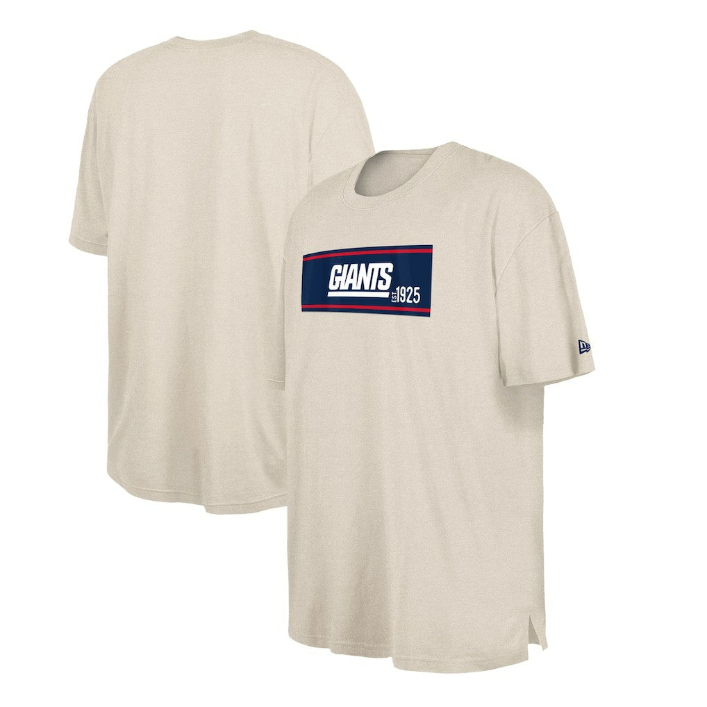 New York Giants New Era Third Down Big & Tall Historic T-Shirt Cream