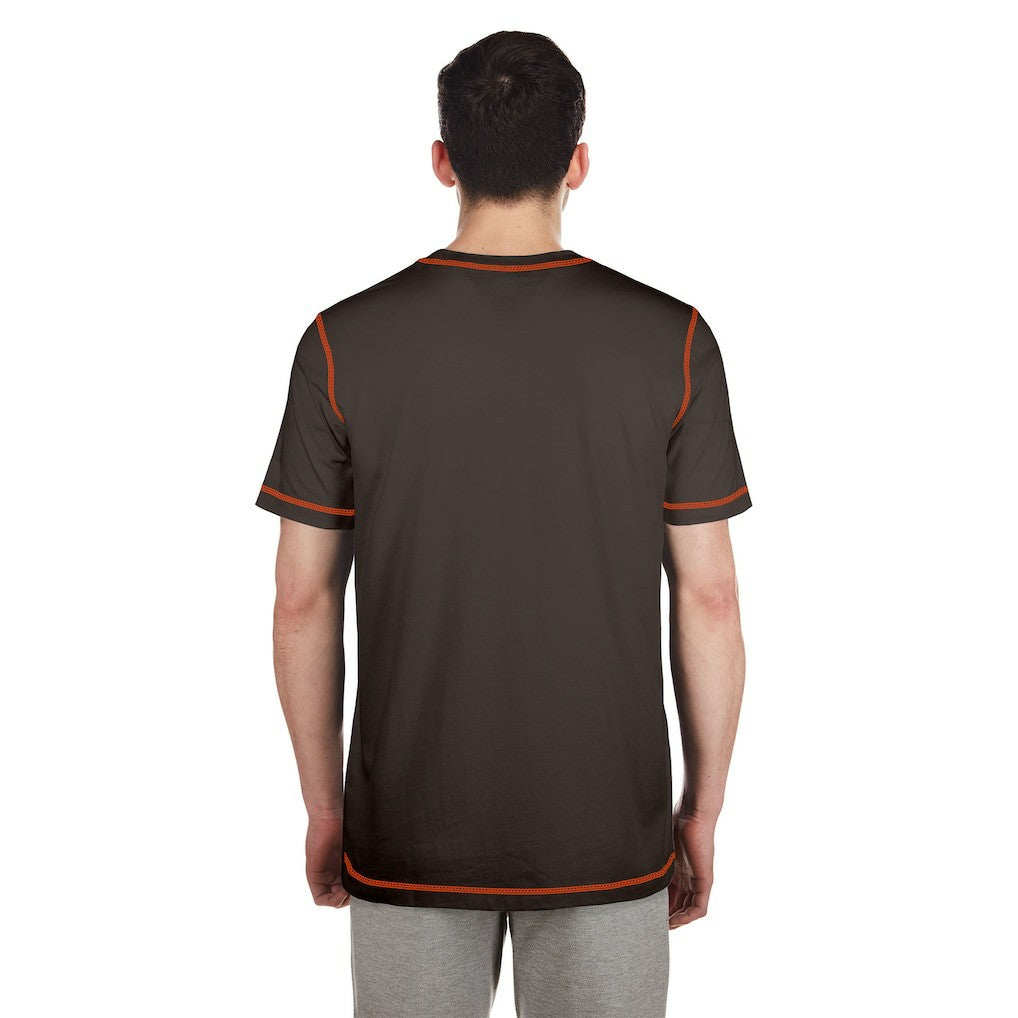 Cleveland Browns New Era Third Down Puff Print T-Shirt Brown