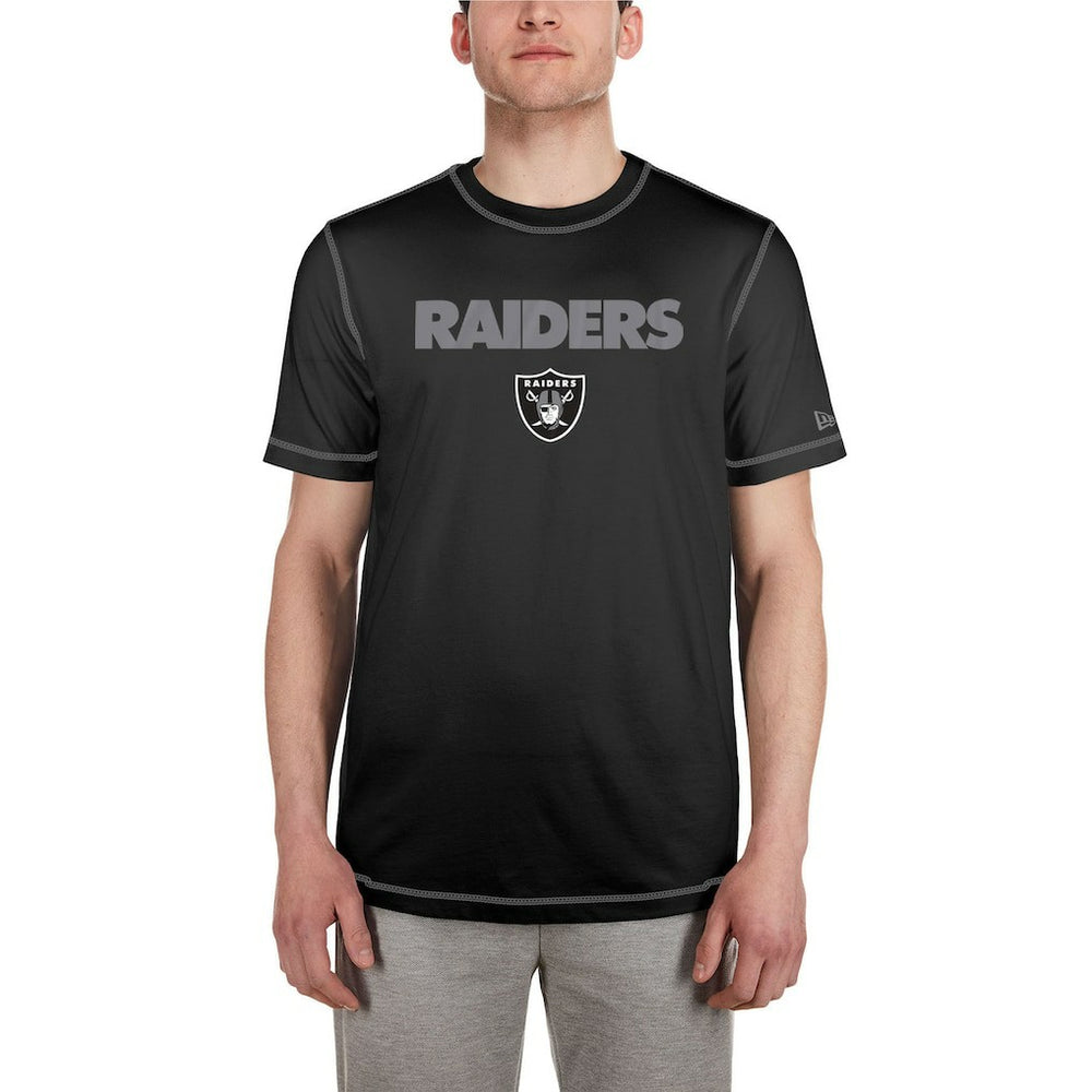 Las Vegas Raiders New Era Third Down Puff Print T-Shirt Black
