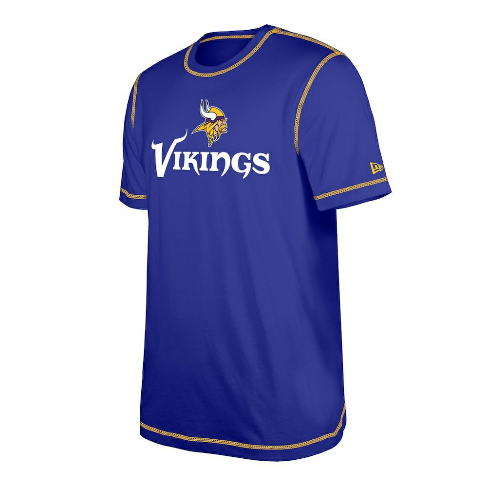 Minnesota Vikings New Era Third Down Puff Print T-Shirt Purple