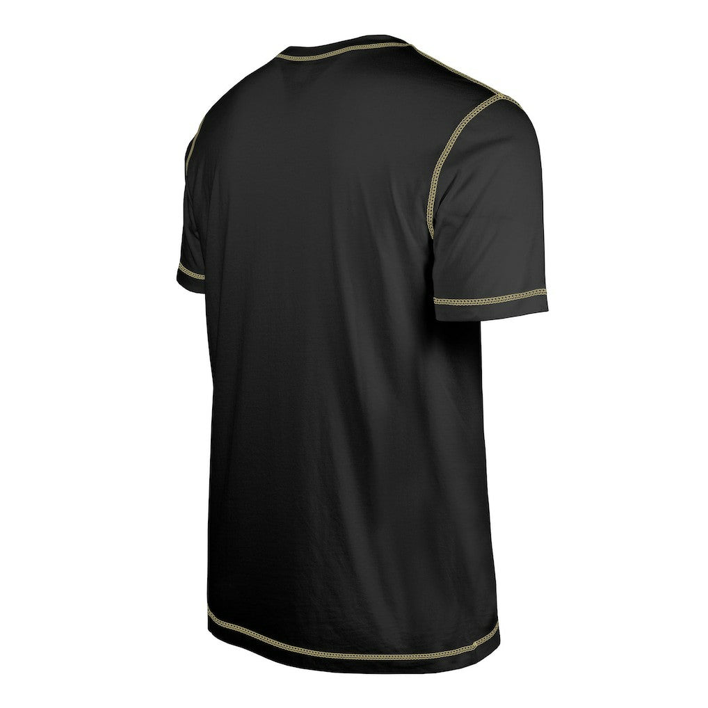 New Orleans Saints New Era Third Down Puff Print T-Shirt Black