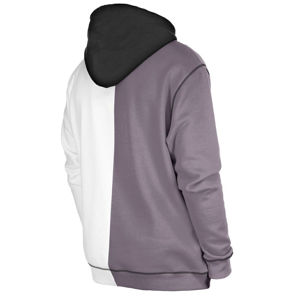 Las Vegas Raiders New Era Third Down Split Raglan Pullover Hoodie Silver/White
