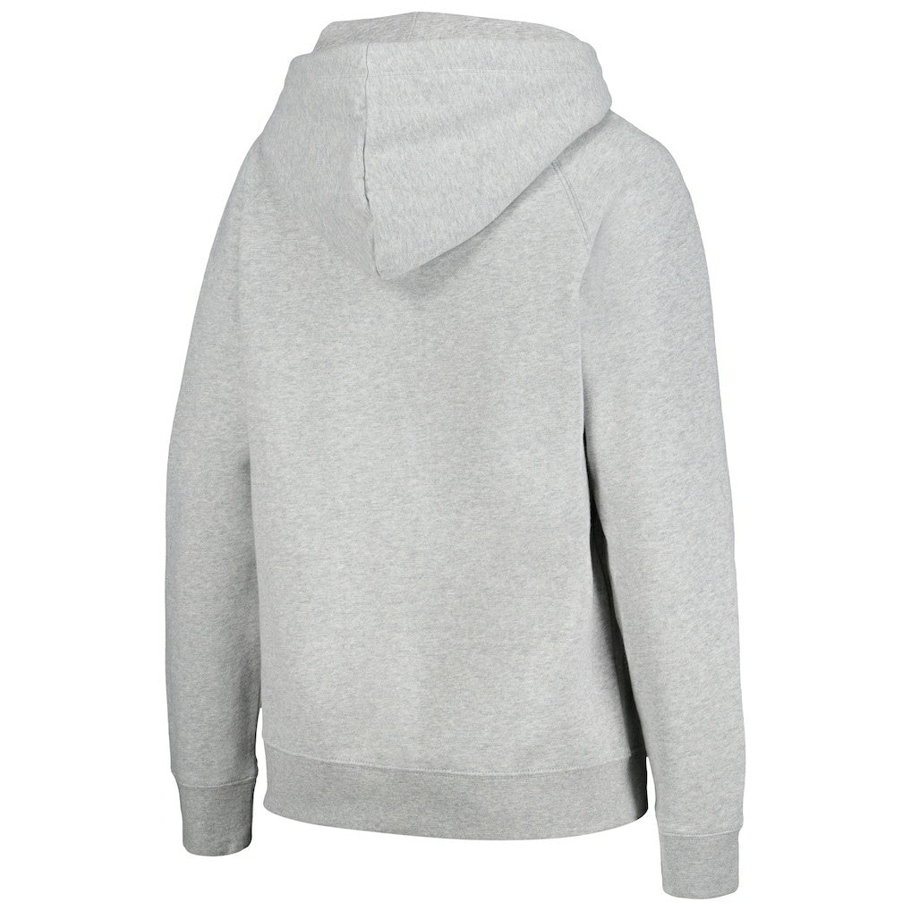 Denver Broncos New Era Women's Floral Raglan Pullover Hoodie Gray
