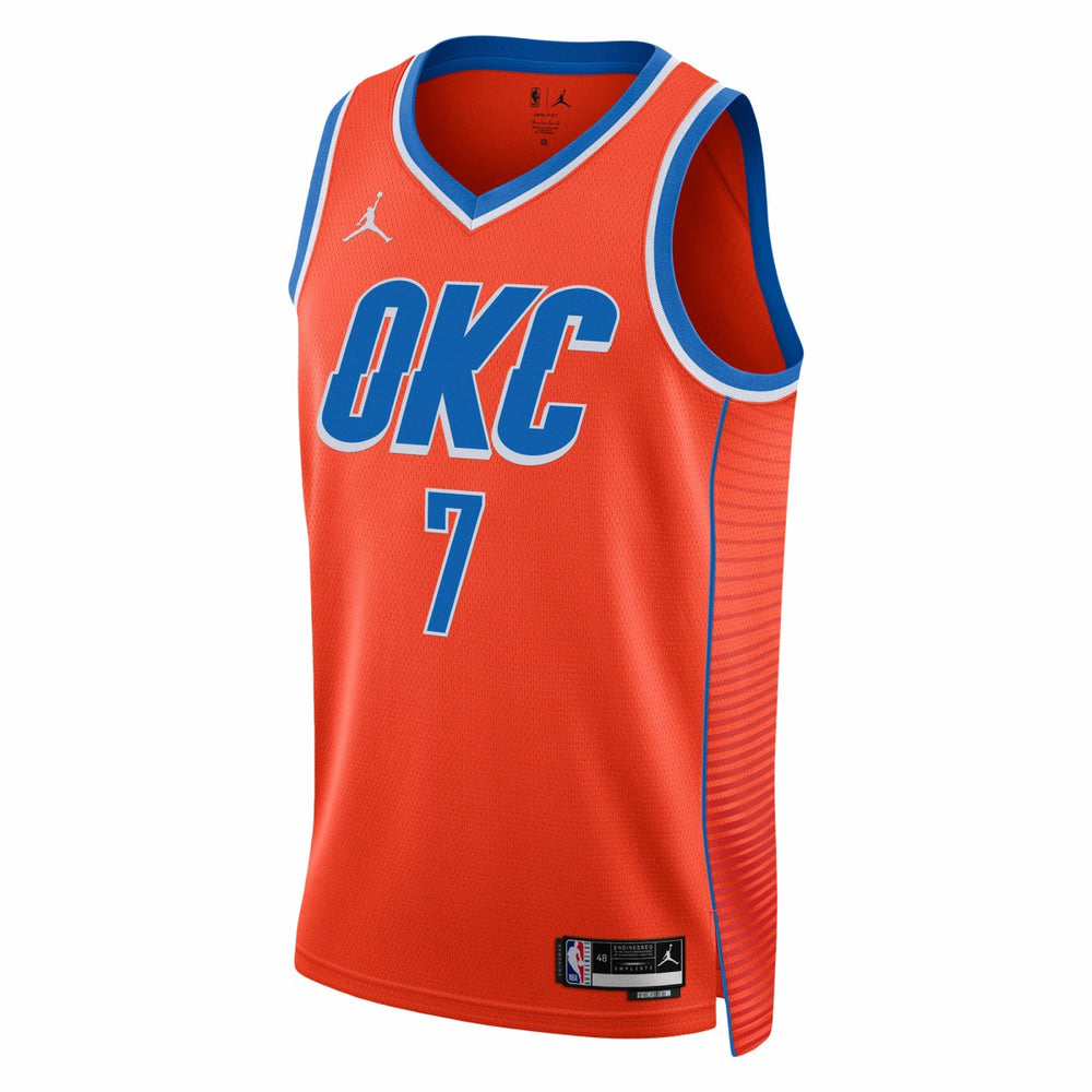 Chet Holmgren Oklahoma City Thunder Jordan Brand Unisex Swingman Jersey Statement Edition Orange