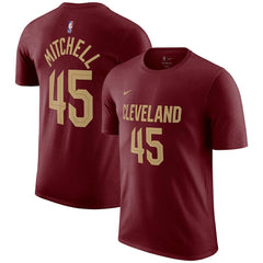 Donovan Mitchell Cleveland Cavaliers Icon 2022/23 Name & Number T-Shirt Burgundy
