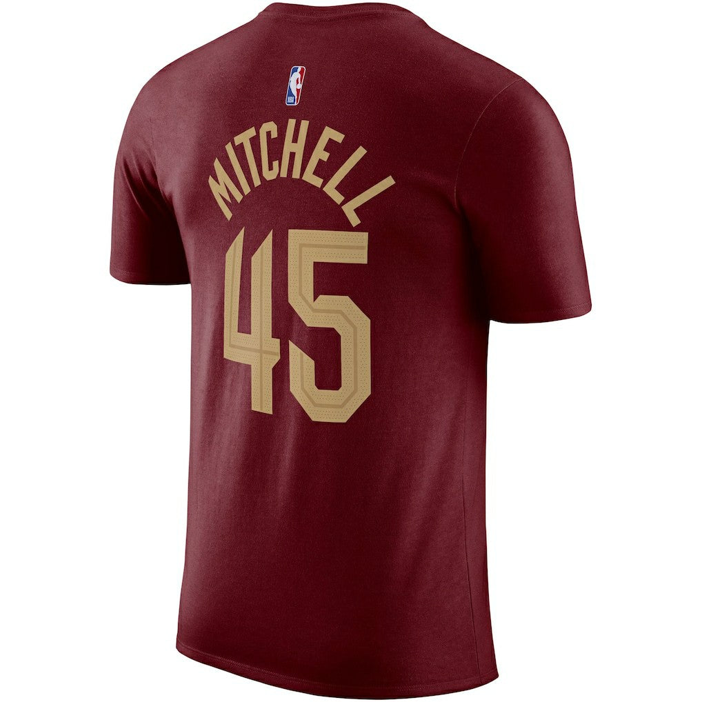 Donovan Mitchell Cleveland Cavaliers Icon 2022/23 Name & Number T-Shirt Burgundy