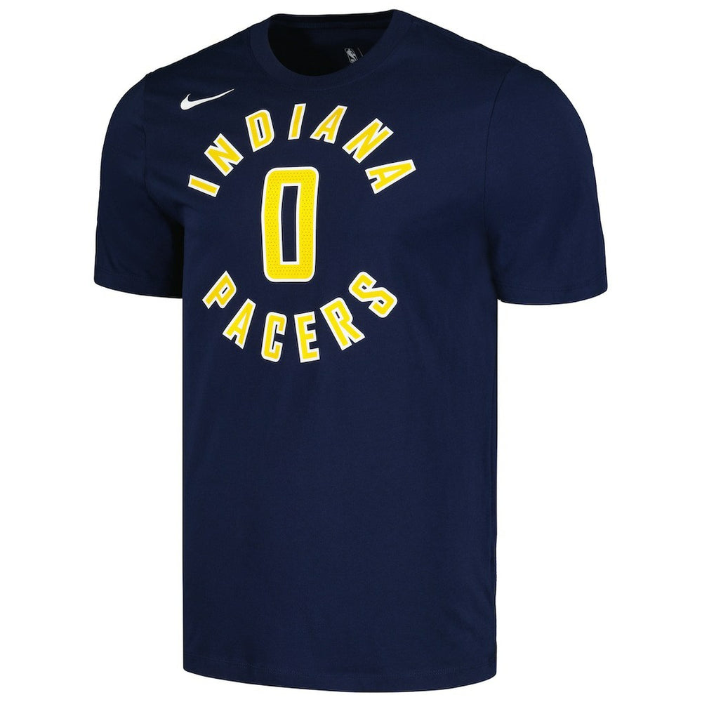 Tyrese Haliburton Indiana Pacers Icon 2022/23 Name & Number T-Shirt Navy