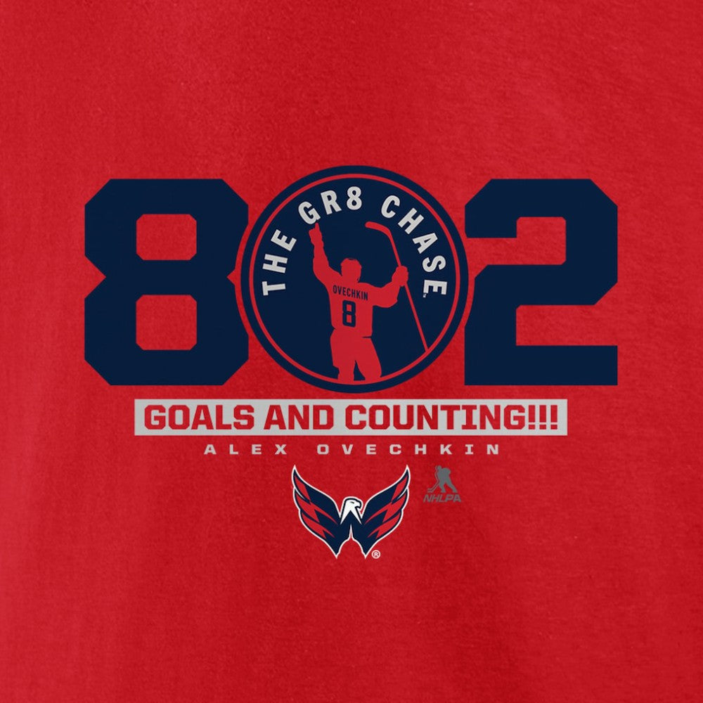 NHL Alexander Ovechkin Washington Capitals Fanatics The Gr8 Chase T-Shirt - Red