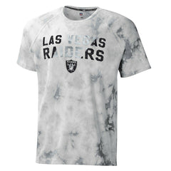Las Vegas Raiders MSX by Michael Strahan Resolution Tie-Dye Raglan T-Shirt Gray