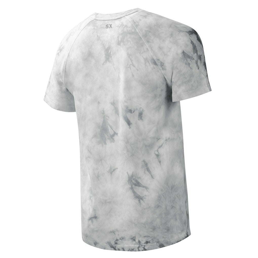 Las Vegas Raiders MSX by Michael Strahan Resolution Tie-Dye Raglan T-Shirt Gray