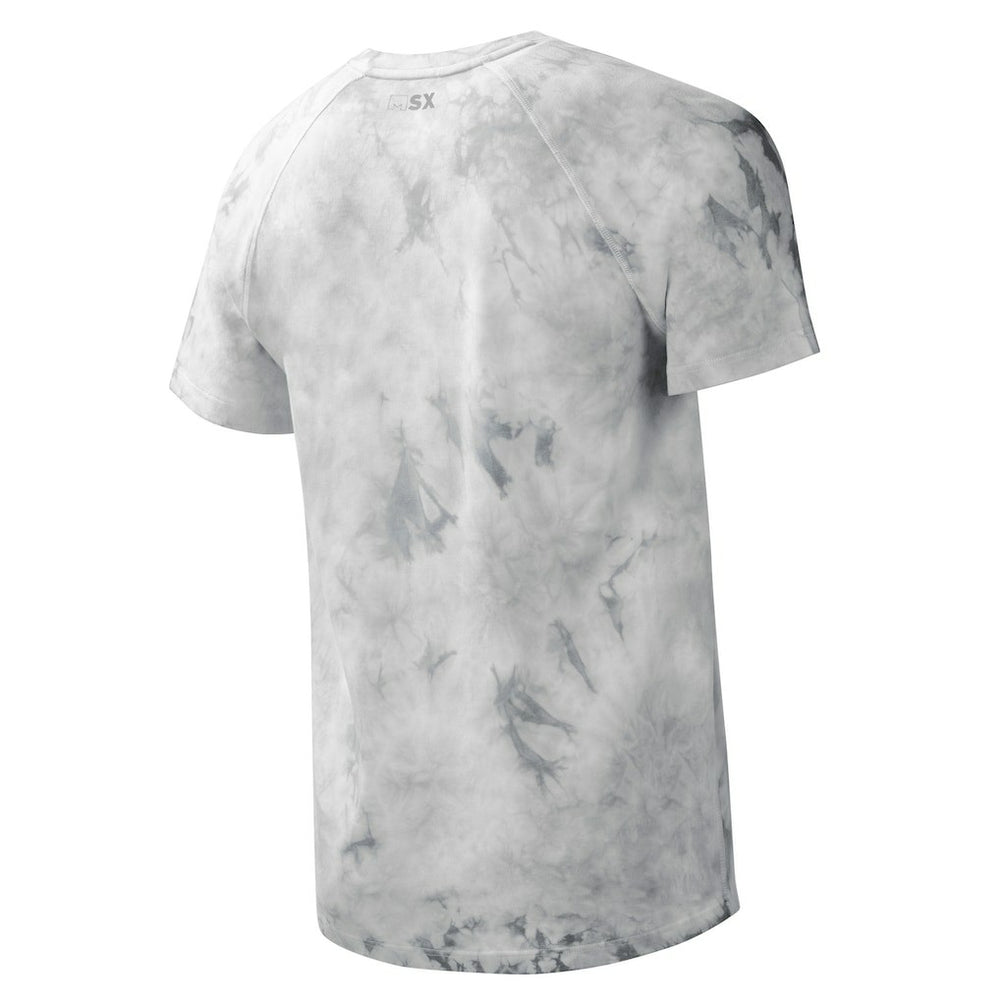 Las Vegas Raiders MSX by Michael Strahan Resolution Tie-Dye Raglan T-Shirt Gray